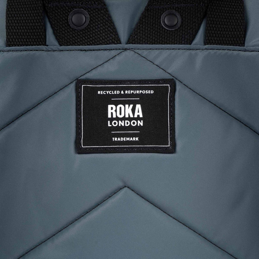 Roka London Black Label, Camden J Rucksack, Smoke (Sustainable Nylon)
