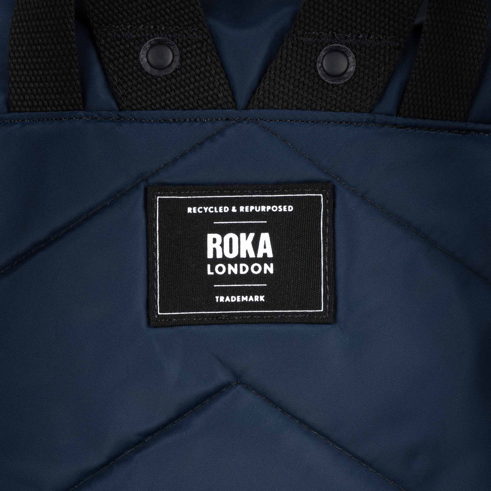 Roka London Black Label, Camden P Rucksack, Midnight  (Sustainable Nylon)
