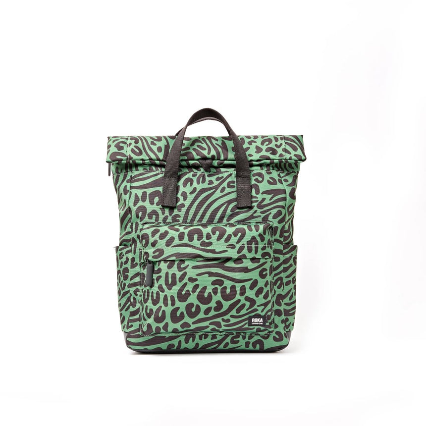 Roka London Canfield B Sustainable Canvas Rucksack, Mixed Animal