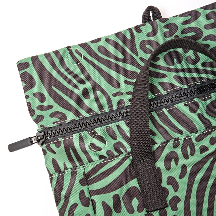 Roka London Canfield B Sustainable Canvas Rucksack, Mixed Animal