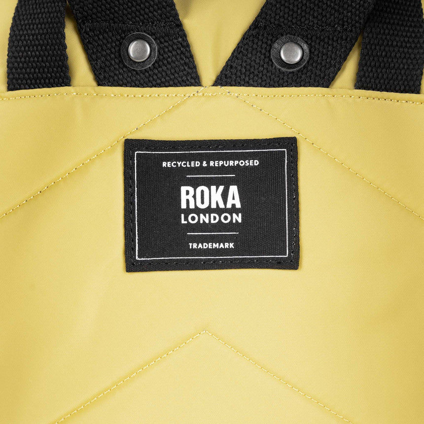 Roka London Black Label, Canfield B Medium Rucksack, Bamboo (Sustainable Nylon)