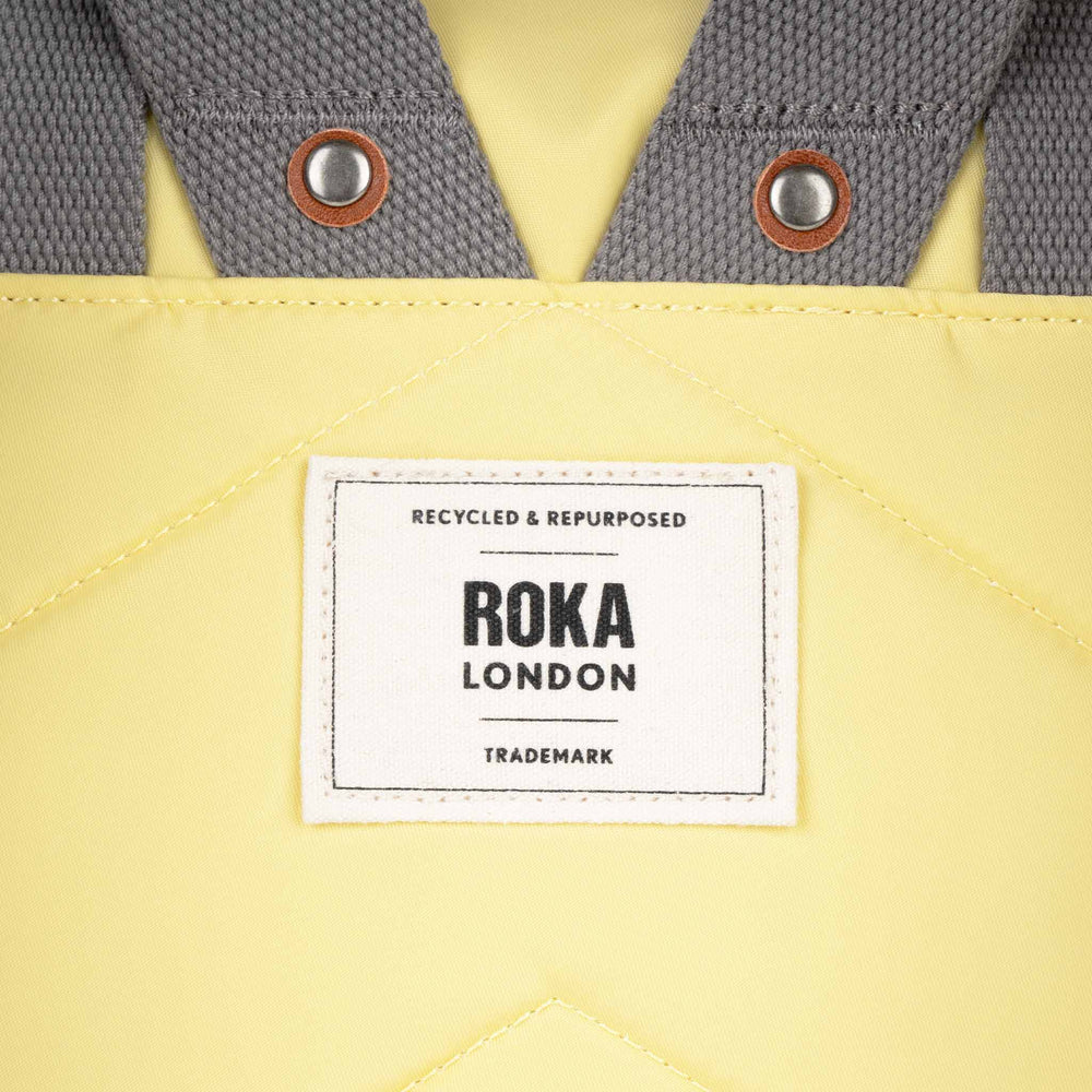 Roka London Canfield B Sustainable Nylon Rucksack, Citron