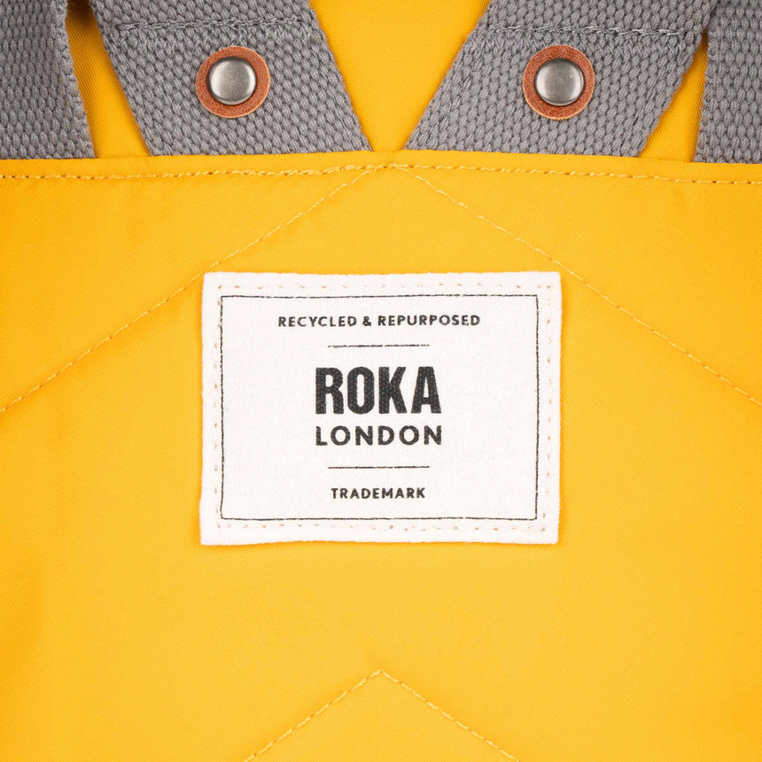 Roka London Canfield B Sustainable Nylon Rucksack, Saffron