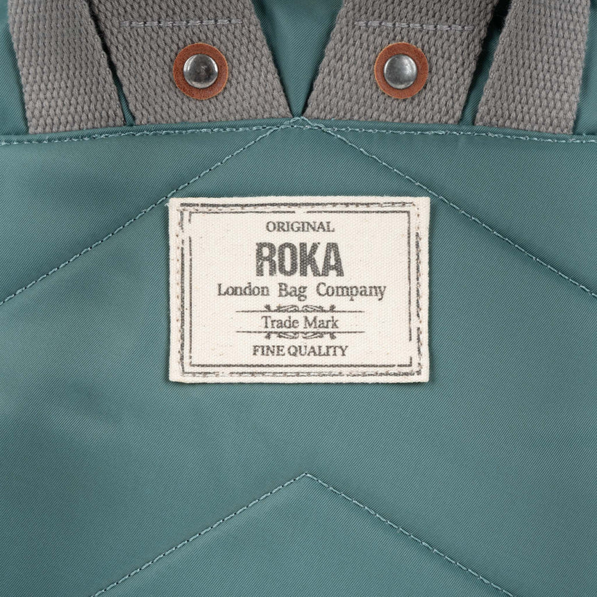 Roka London Canfield B Sustainable Nylon Rucksack, Sage