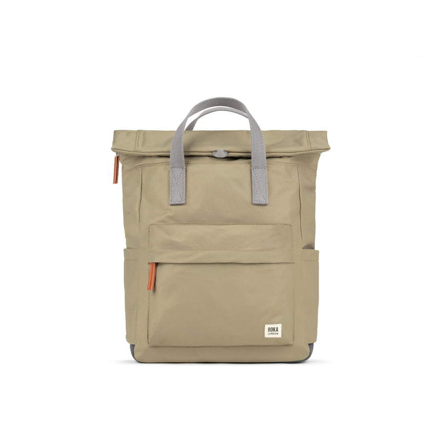 Roka London Canfield B Sustainable Nylon Rucksack, Taupe