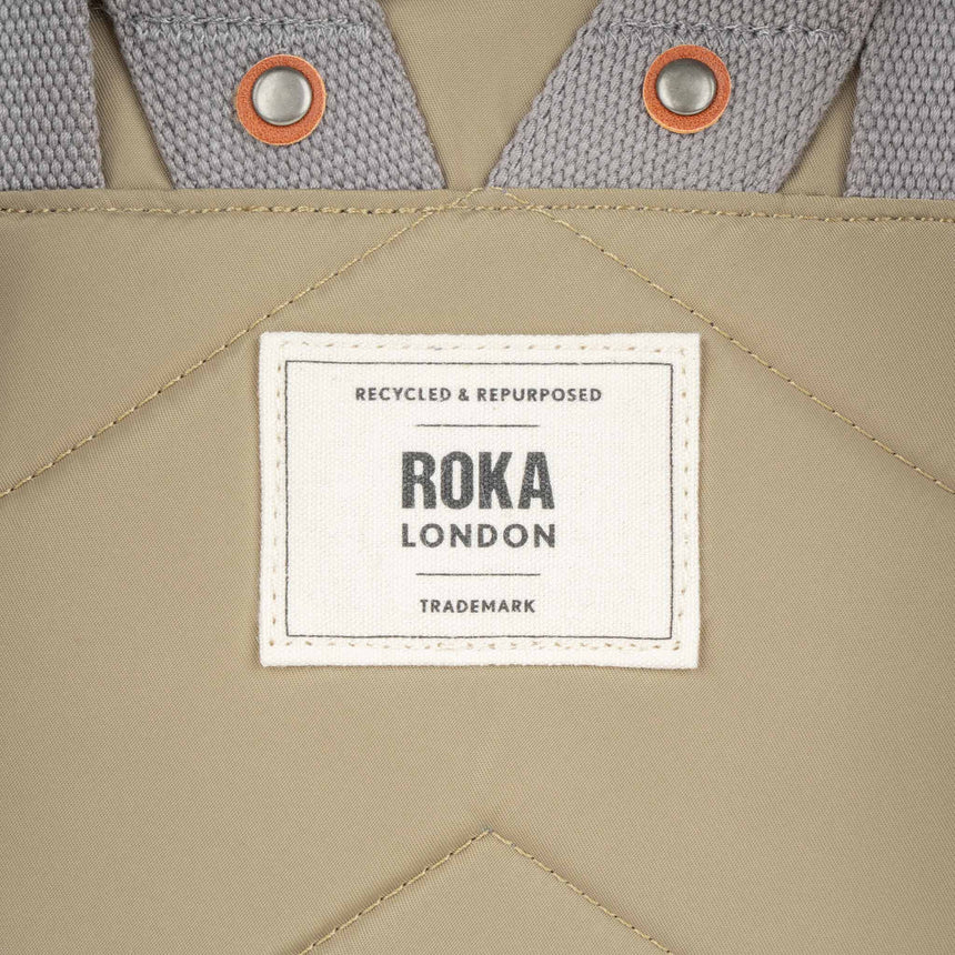 Roka London Canfield B Sustainable Nylon Rucksack, Taupe