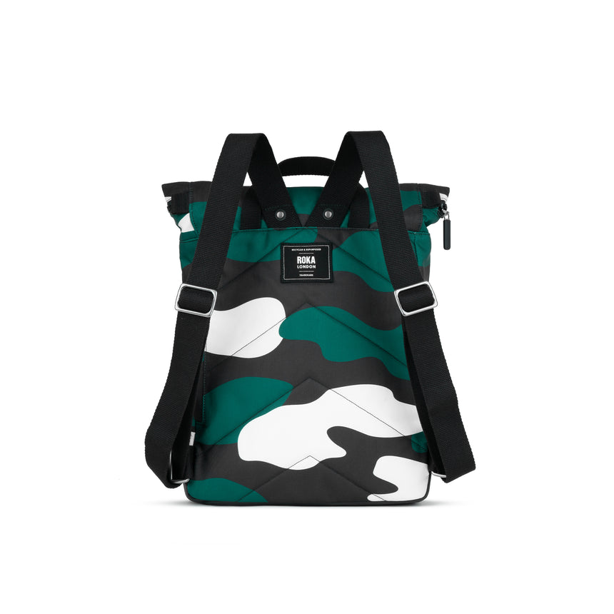 Roka London Canfield B Medium Rucksack, Urban Camo (Sustainable Canvas)