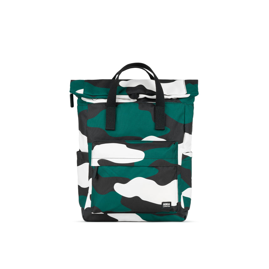Roka London Canfield B Medium Rucksack, Urban Camo (Sustainable Canvas)