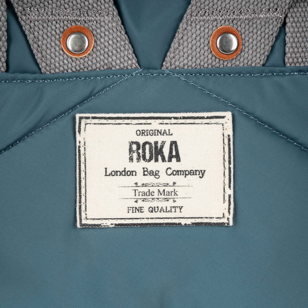 Roka London Canfield B Sustainable Nylon Rucksack, Airforce
