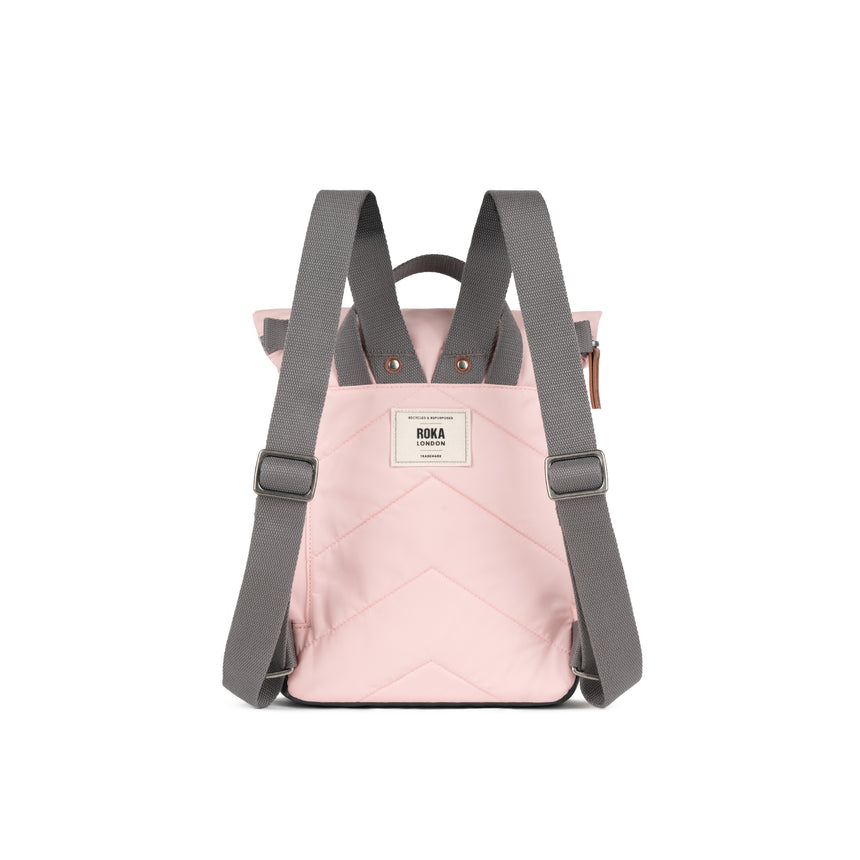 Roka London Canfield B Small  Sustainable Nylon Rucksack, English Rose