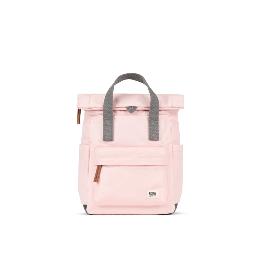 Roka London Canfield B Small  Sustainable Nylon Rucksack, English Rose