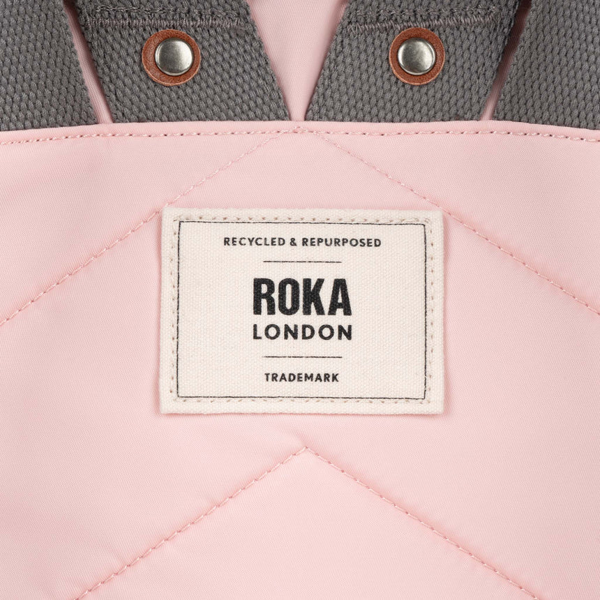 Roka London Canfield B Small  Sustainable Nylon Rucksack, English Rose