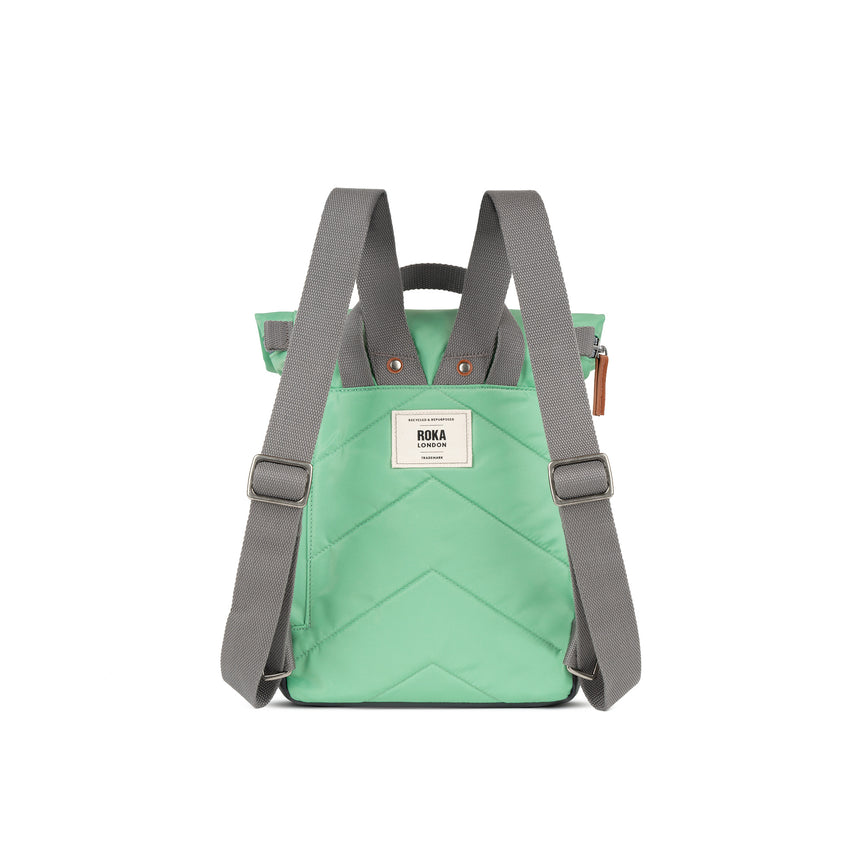 Roka London Canfield B Small  Sustainable Nylon Rucksack, Matcha