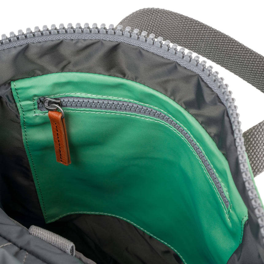 Roka London Canfield B Small  Sustainable Nylon Rucksack, Matcha