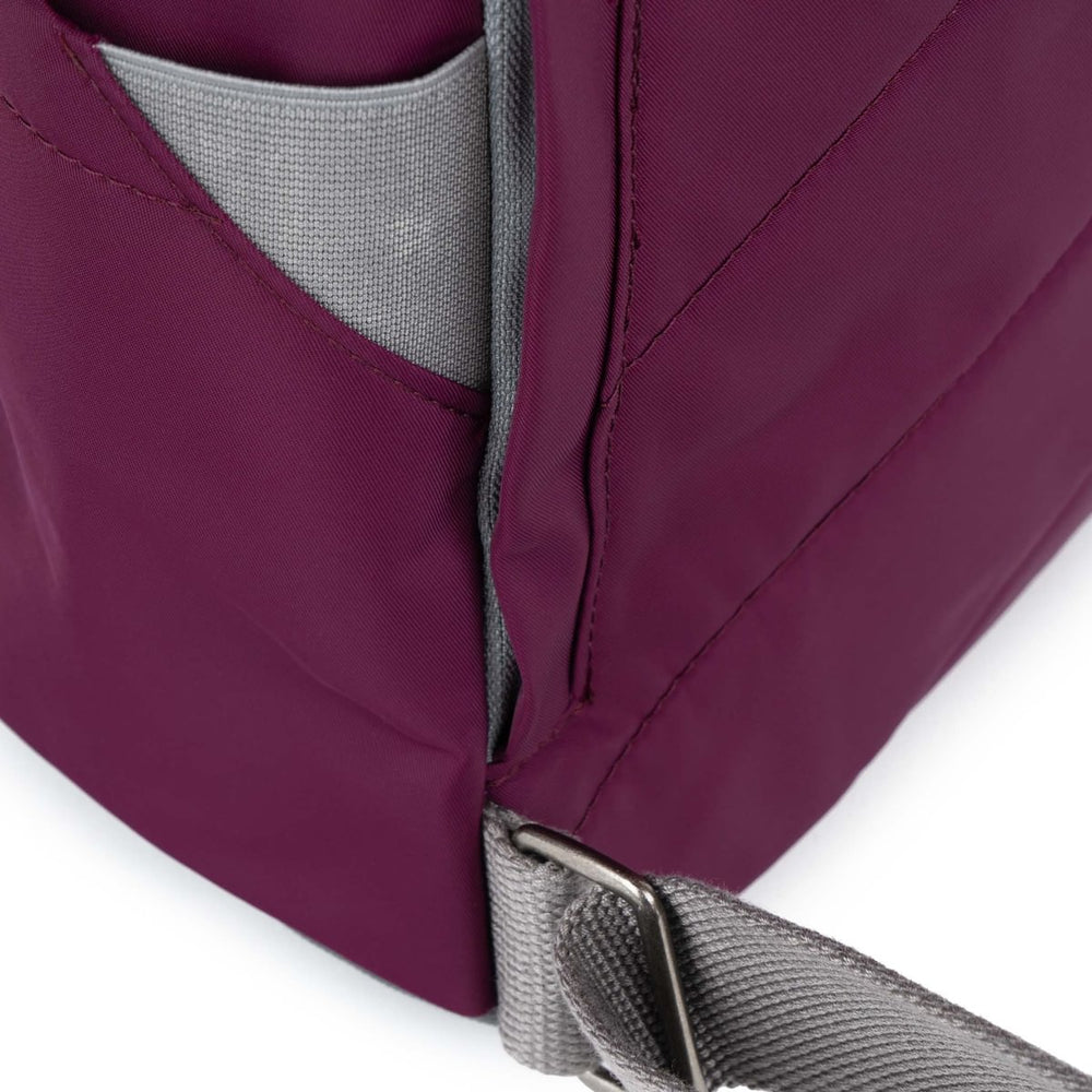 Roka London Canfield B Small Sustainable Nylon Rucksack, Royal Burgundy