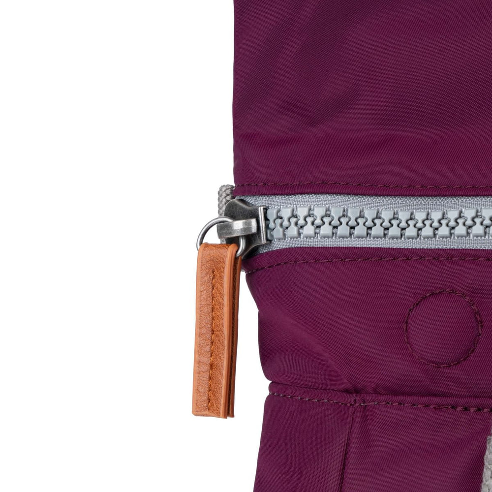 Roka London Canfield B Small Sustainable Nylon Rucksack, Royal Burgundy
