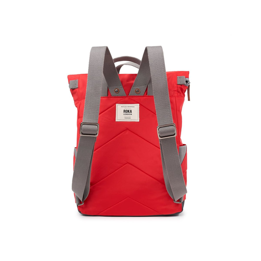 Roka London Canfield B Sustainable Nylon Rucksack, Chilli Oil
