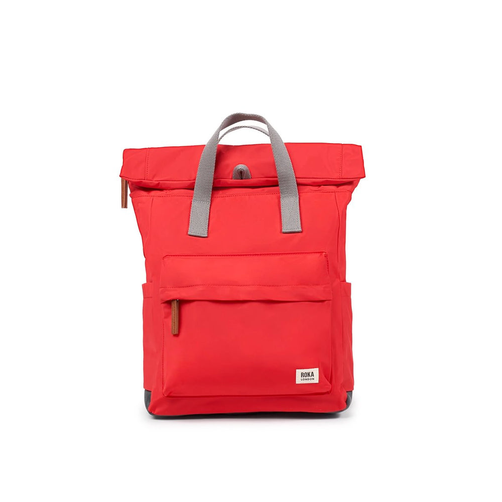 Roka London Canfield B Sustainable Nylon Rucksack, Chilli Oil