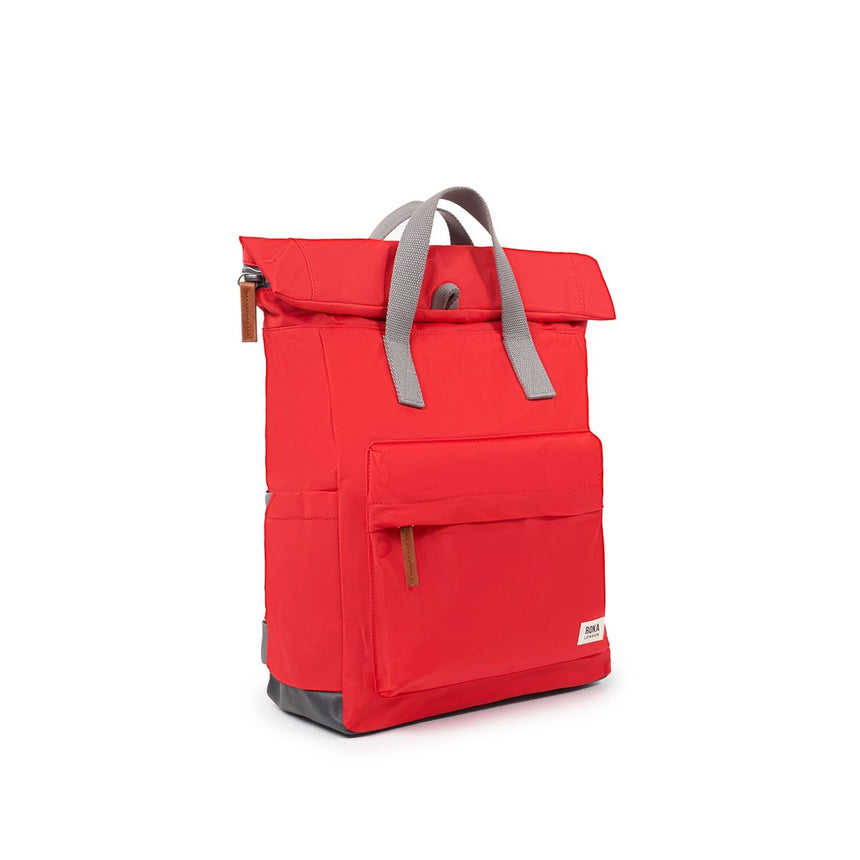 Roka London Canfield B Sustainable Nylon Rucksack, Chilli Oil