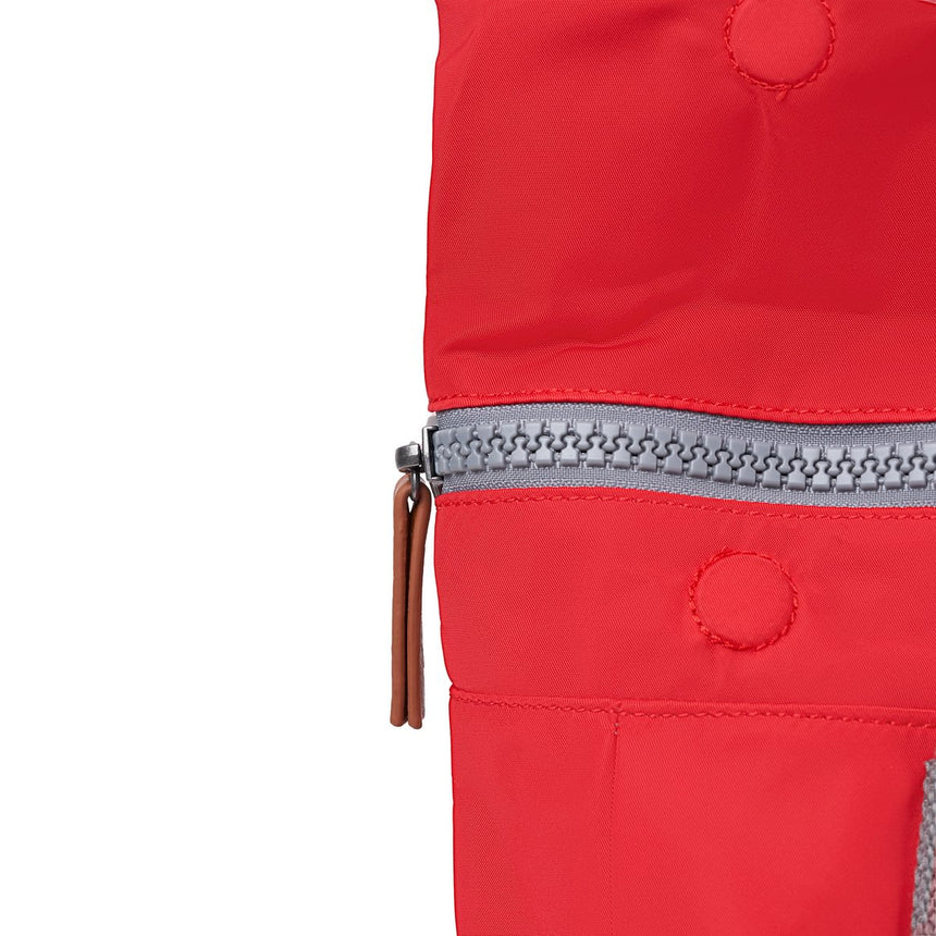 Roka London Canfield B Sustainable Nylon Rucksack, Chilli Oil