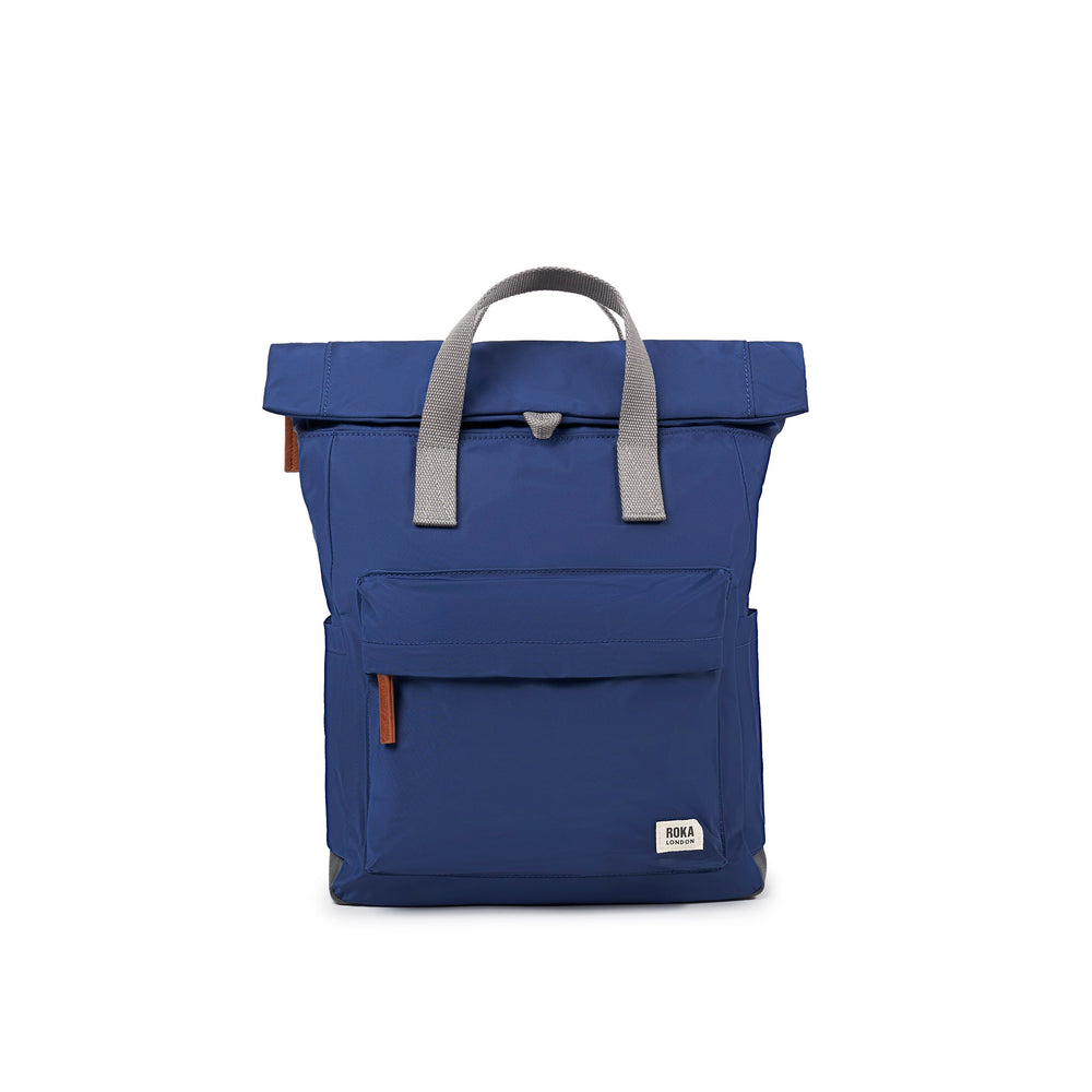 Roka London Canfield B Sustainable Nylon Rucksack, Crisp Blue