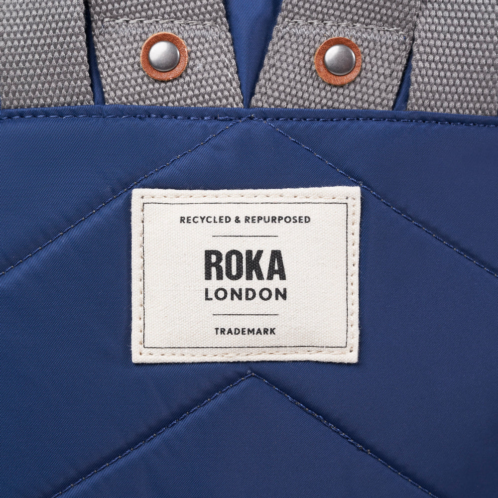 Roka London Canfield B Sustainable Nylon Rucksack, Crisp Blue