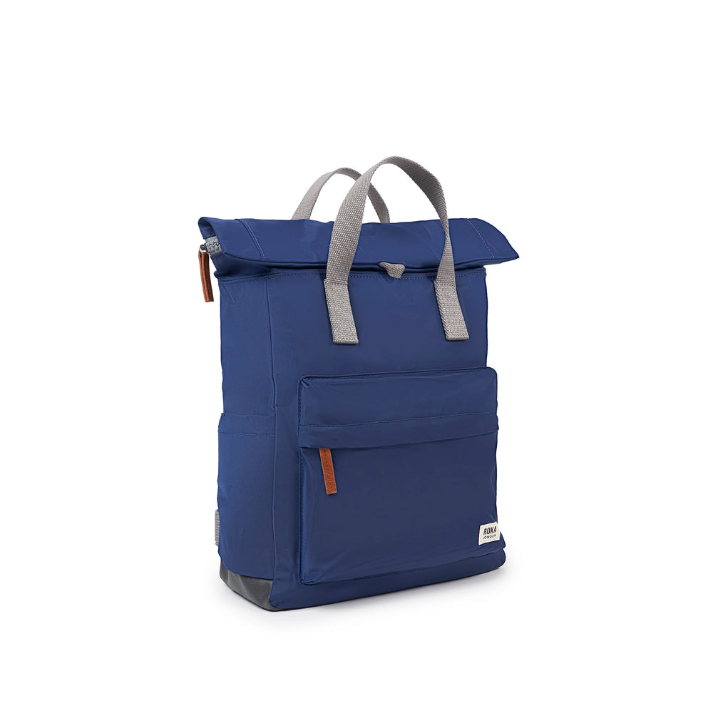 Roka London Canfield B Sustainable Nylon Rucksack, Crisp Blue