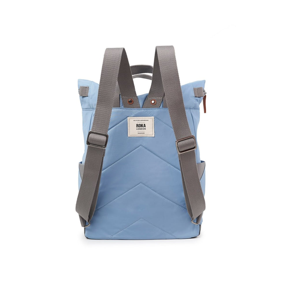 Roka London Canfield B Sustainable Nylon Rucksack, Retro Blue