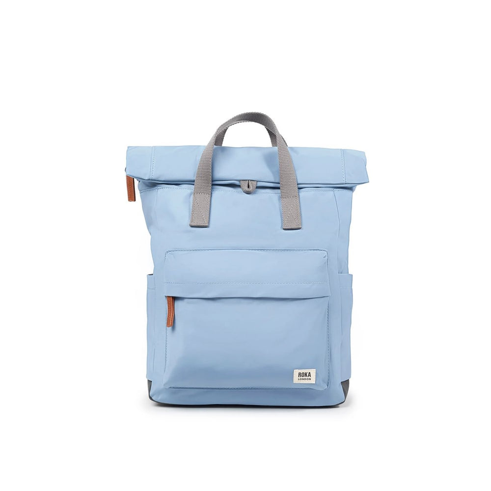 Roka London Canfield B Sustainable Nylon Rucksack, Retro Blue