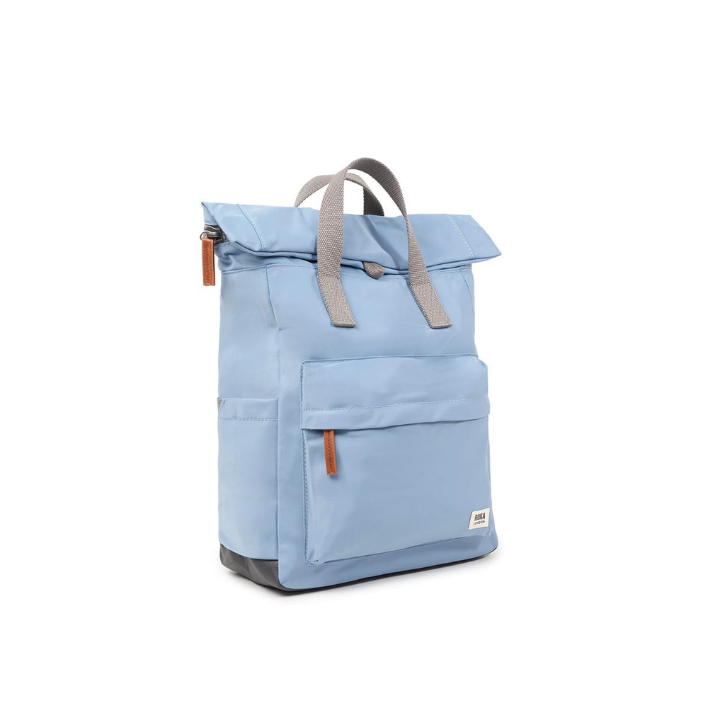Roka London Canfield B Sustainable Nylon Rucksack, Retro Blue