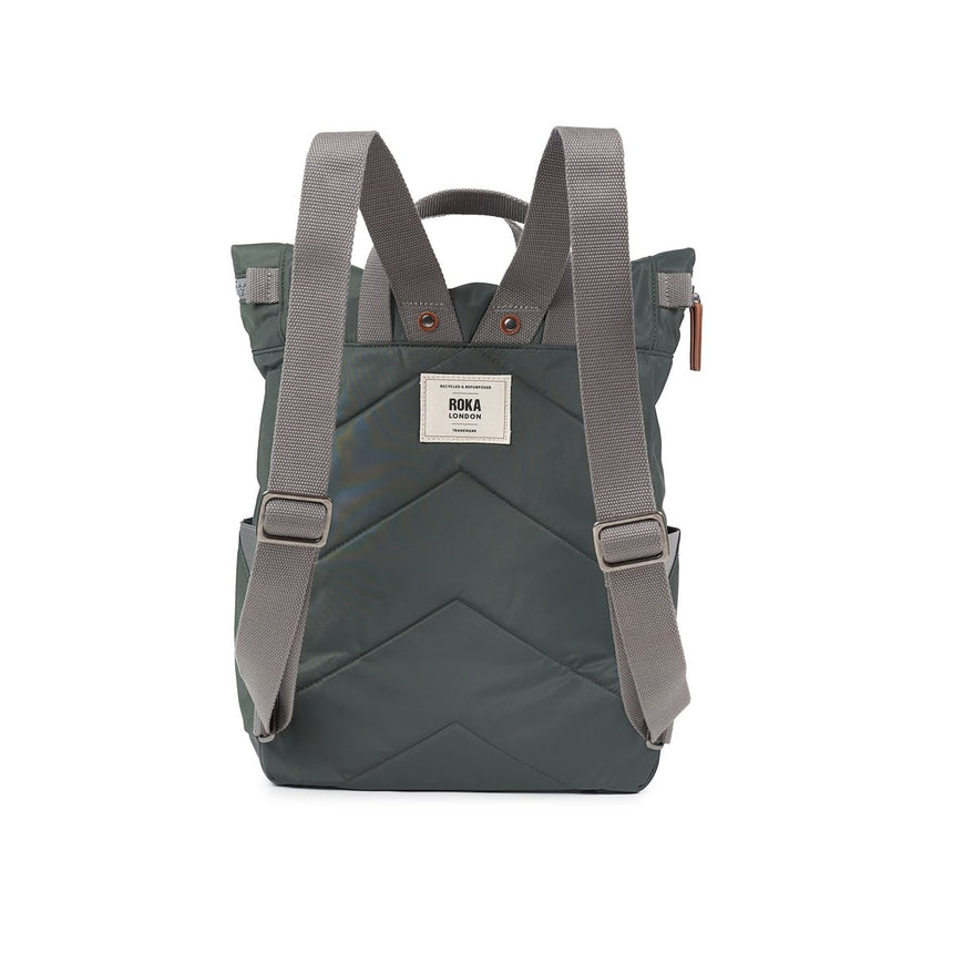 Roka London Canfield B Medium Sustainable Nylon Rucksack, Thyme
