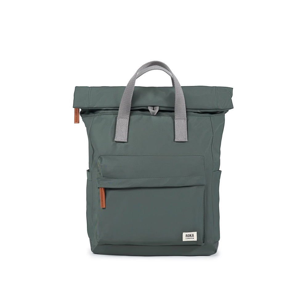 Roka London Canfield B Medium Sustainable Nylon Rucksack, Thyme