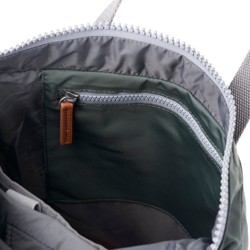 Roka London Canfield B Medium Sustainable Nylon Rucksack, Thyme
