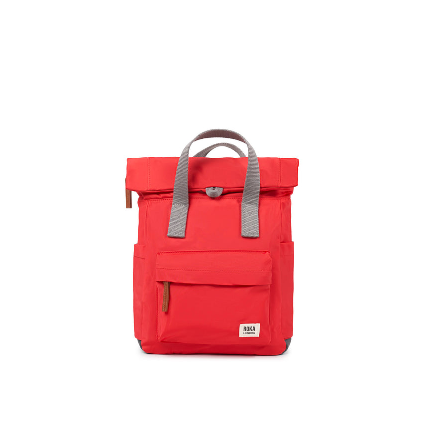 Roka London Canfield B Sustainable Nylon Rucksack, Chilli Oil