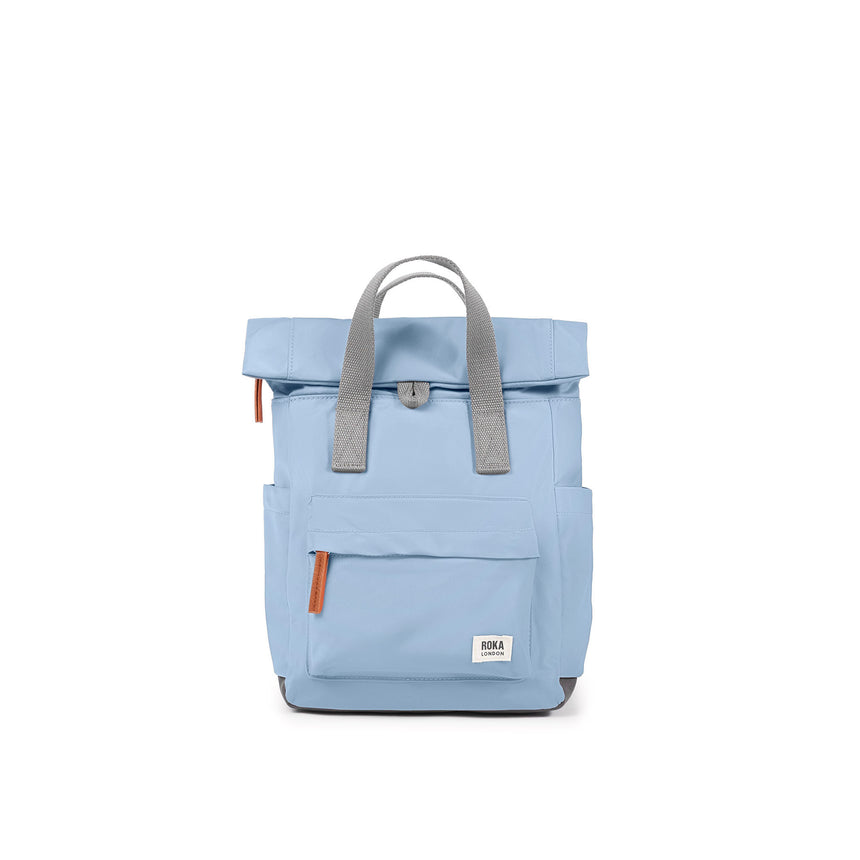 Roka London Canfield B Sustainable Nylon Rucksack, Retro Blue