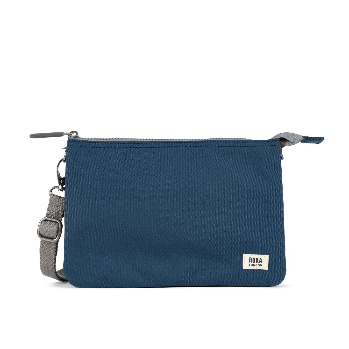Roka London Carnaby Crossbody Bag, Deep Blue (Sustainable Canvas)