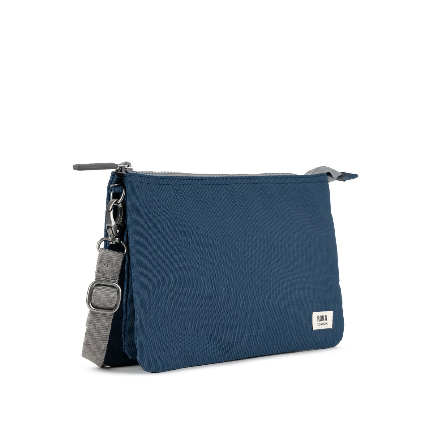 Roka London Carnaby Crossbody Bag, Deep Blue (Sustainable Canvas)