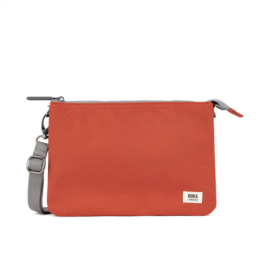 Roka London Carnaby Crossbody Bag, Rooibos (Sustainable Canvas)