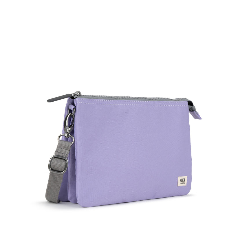 Roka London Carnaby Crossbody Bag, Lavender (Sustainable Canvas)