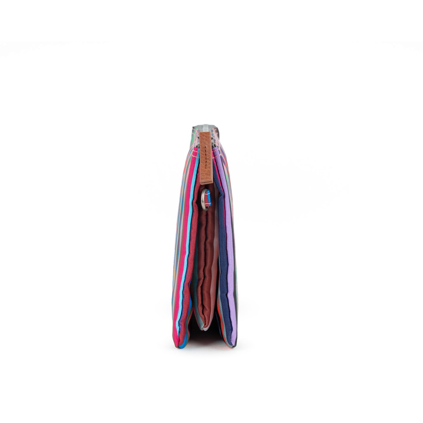 Roka London Carnaby Crossbody Bag, Multi Stripe (Sustainable Canvas)