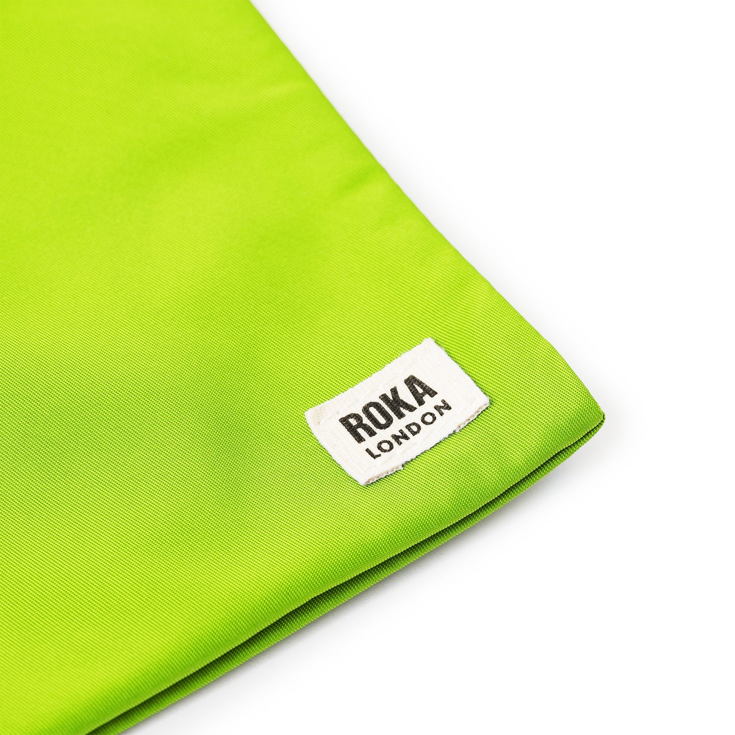 Roka London Chelsea Crossbody Phone Bag, Lime (Recycled Nylon)