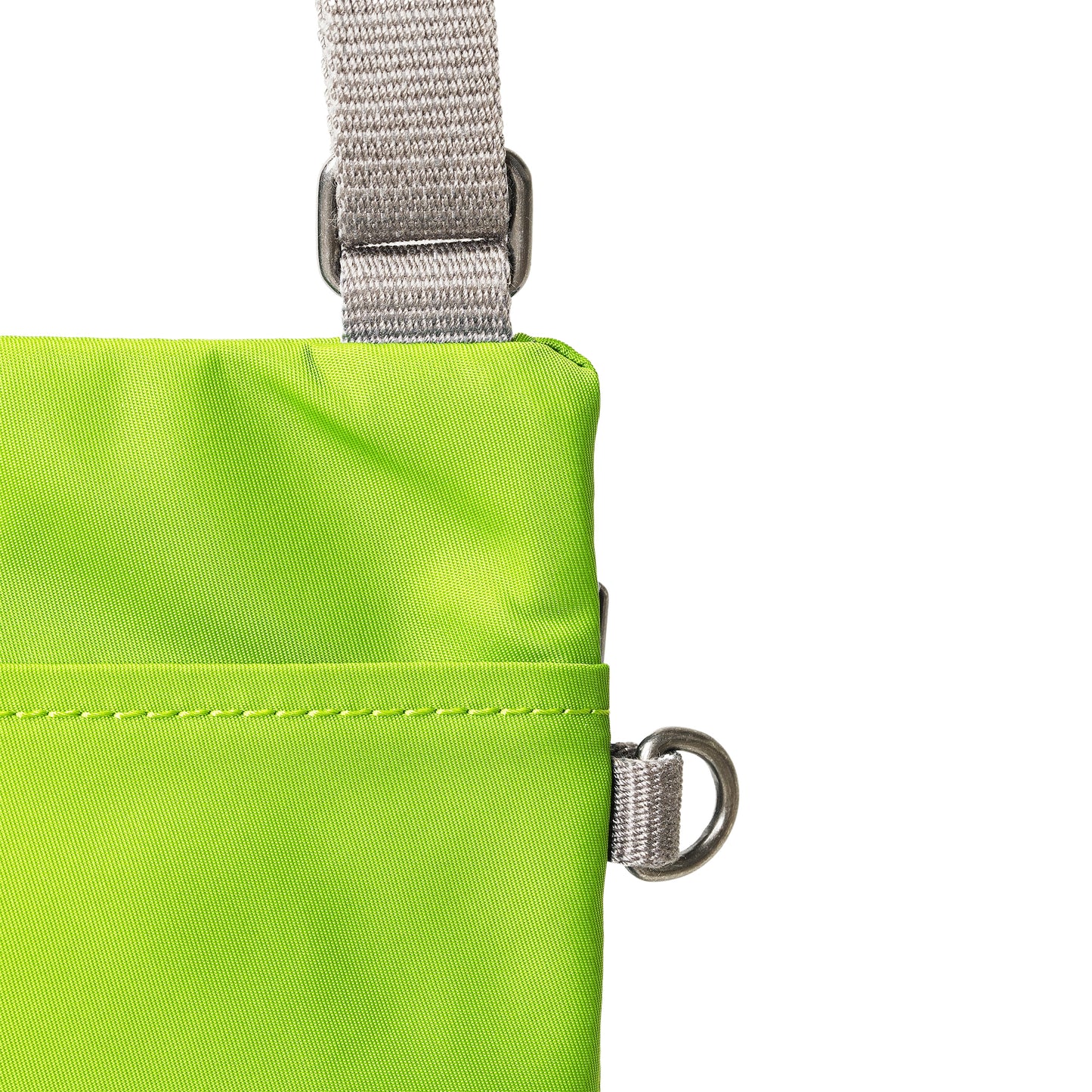 Roka London Chelsea Crossbody Phone Bag, Lime (Recycled Nylon)