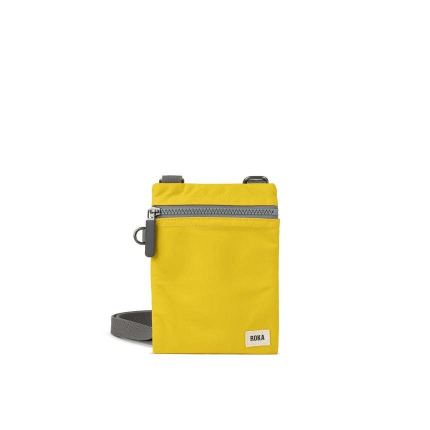 Roka London Chelsea Crossbody Phone Bag, Mustard (Recycled Nylon)