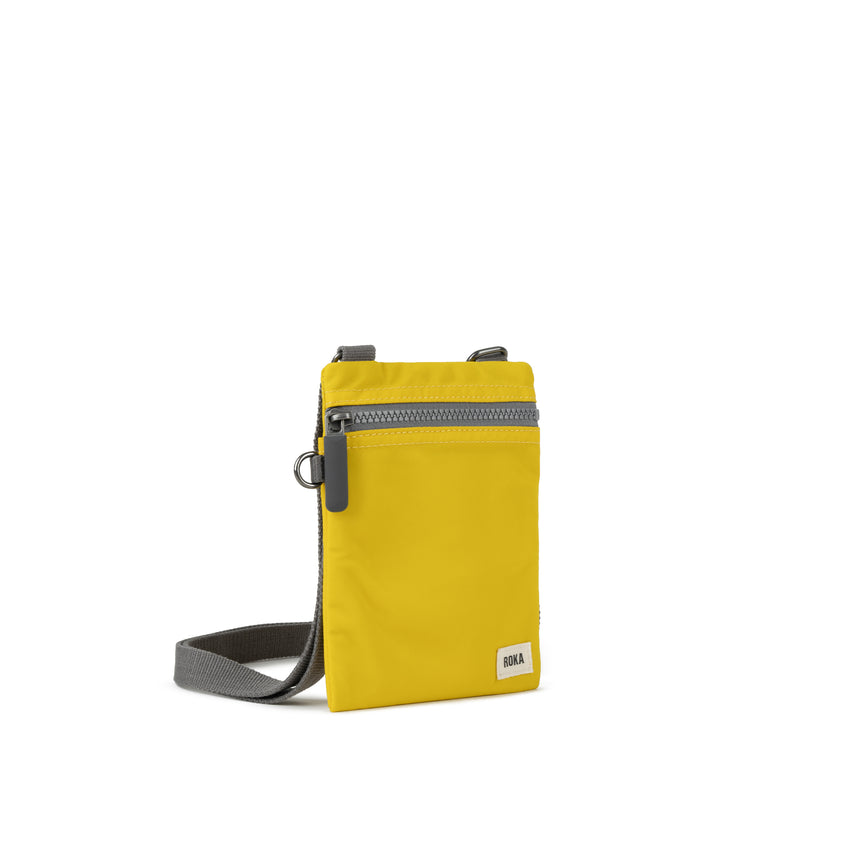 Roka London Chelsea Crossbody Phone Bag, Mustard (Recycled Nylon)