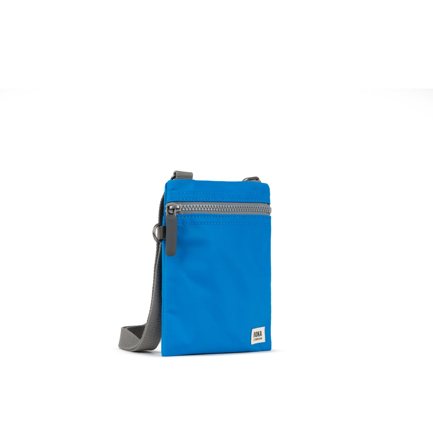 Roka London Chelsea Crossbody Phone Bag, Neon Blue (Recycled Nylon)
