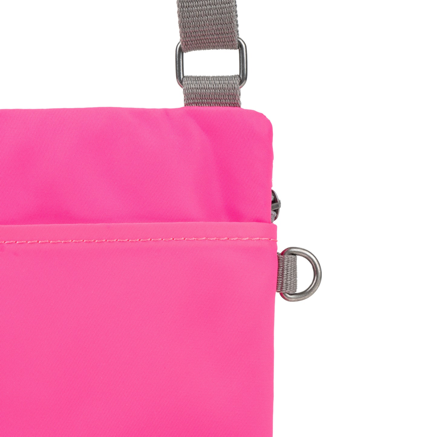 Roka London Chelsea Crossbody Phone Bag, Neon Pink (Recycled Nylon)