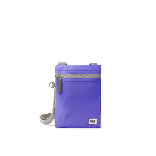 Roka London Chelsea Crossbody Phone Bag, Simple Purple (Recycled Nylon)