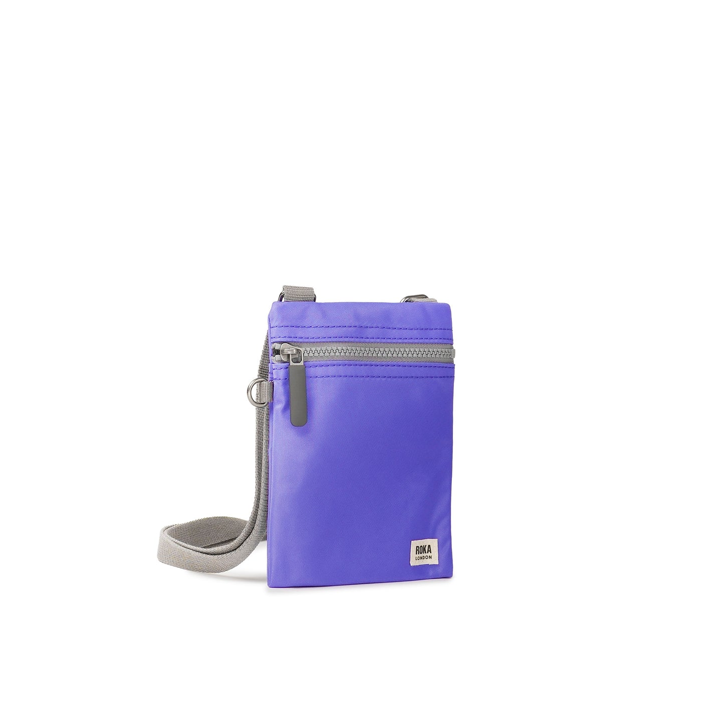Roka London Chelsea Crossbody Phone Bag, Simple Purple (Recycled Nylon)