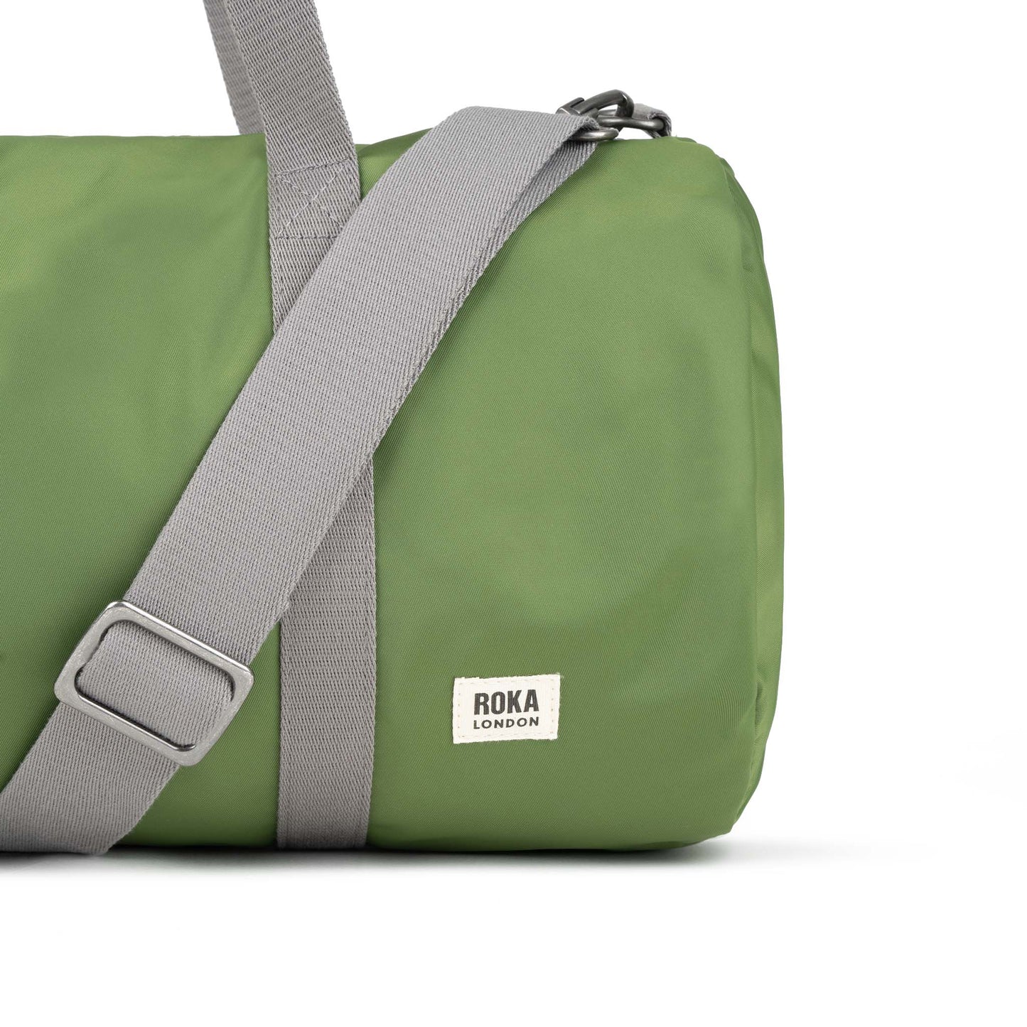 Roka London City Barrel Bag, Avocado (Recycled Nylon)