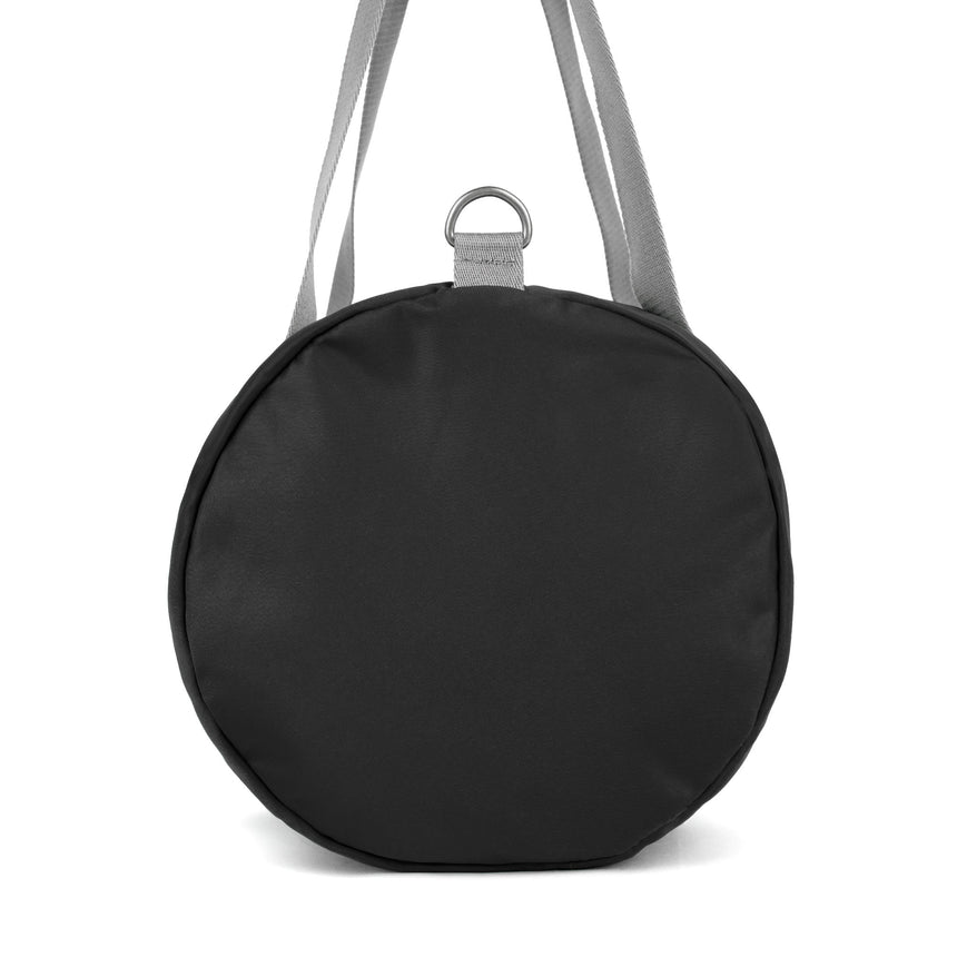 Roka London City Barrel Bag, Black (Recycled Nylon)